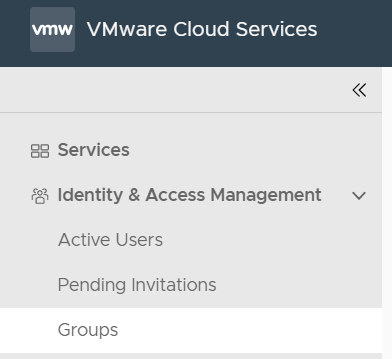 Cross-org group sharing in VMware Cloud on AWS
